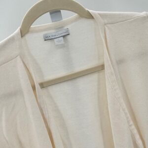 New York & Company Cardigan Open Front Layered Hem Sweater XS casual office